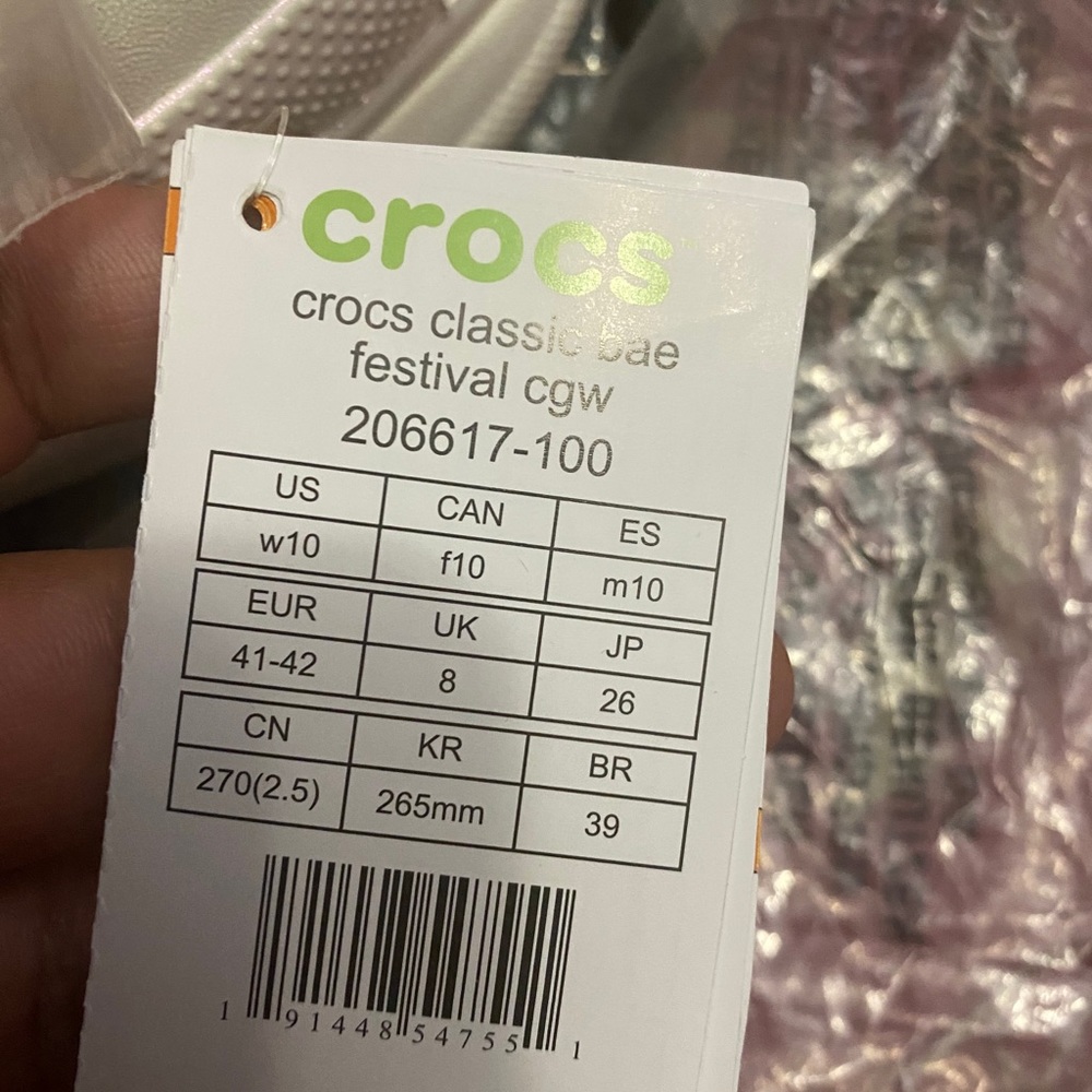 Crocs white/multi Iridescent bae W10